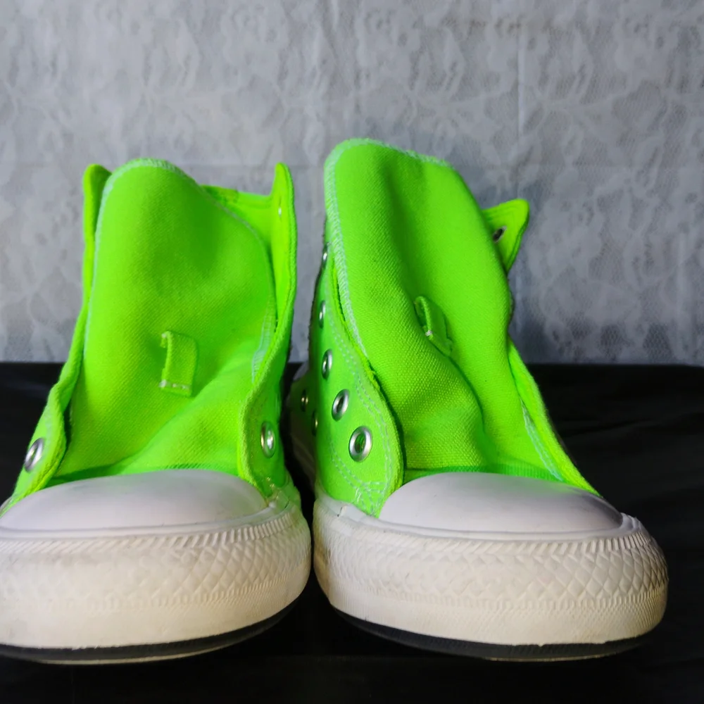 Converse Neon Green Patchwork Kids Sneakers Sz 13y